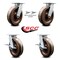 Service Caster 8 Inch Kingpinless High Temp Phenolic Wheel Caster Swivel Locks 2 Brakes, 2PK SCC-KP30S820-PHRHT-BSL-2-SLB-2 - alternate 2